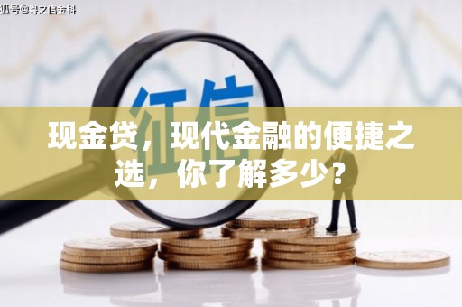 诸城现金贷，现代金融的便捷之选，你了解多少？